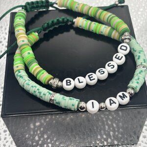 Handmade Affirmation Bracelet Set - Size 8